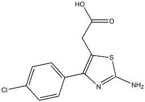 [2-Amino-4-(4-chloro-phenyl)-thiazol-5-yl]-acetic acid Struktur