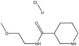 N-(2-Methoxyethyl)-3-piperidinecarboxamidehydrochloride Struktur