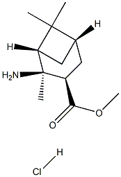 (1S,2S,3R,5S)-2-Amino-2,6,6-trimethyl-bicyclo[3.1.1]heptane-3-carboxylic acid methyl ester hydrochloride Struktur