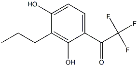 1-(2,4-dihydroxy-3-propylphenyl)-2,2,2-trifluoroethanone Struktur