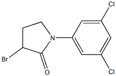 3-bromo-1-(3,5-dichlorophenyl)pyrrolidin-2-one Struktur