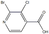 2-Bromo-3-chloro-4-pyridinecarboxylic acid Struktur