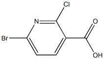 6-Bromo-2-chloro-3-pyridinecarboxylic acid Struktur