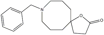 9-benzyl-1-oxa-9-azaspiro[4.7]dodecan-2-one Struktur