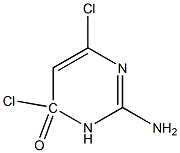 2-amino-4,6-dichloropyrimidin-4(3H)-one Struktur