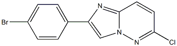 2-(4-bromophenyl)-6-chloroimidazo[1,2-b]pyridazine Struktur