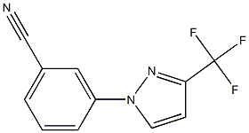 3-(3-(trifluoromethyl)-1H-pyrazol-1-yl)benzonitrile Struktur