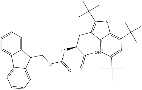 Fmoc-L-2,5,7-tri-tert-butyl-tryptophan Struktur