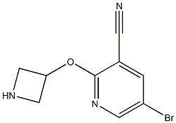 2-(azetidin-3-yloxy)-5-bromopyridine-3-carbonitrile Struktur