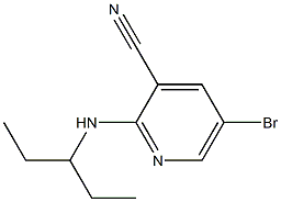 5-bromo-2-(pentan-3-ylamino)pyridine-3-carbonitrile Struktur