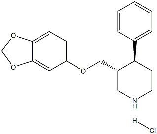 trans-4-phenyl-3-[(3,4-Methylenedioxy)phenoxyMethyl]piperidine hydrochloride Struktur