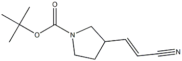 (E)-tert-butyl 3-(2-cyanovinyl)pyrrolidine-1-carboxylate Struktur