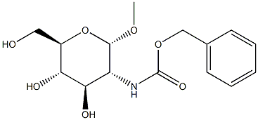 Methyl 2-benzyloxycarbonylamino-2-deoxy-a-D-glucopyranoside Struktur