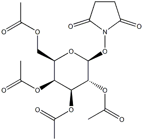 O-(2,3,4,6-Tetra-O-acetyl-b-D-galactopyranosyl)-N-hydroxysuccinimide Struktur