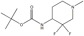 tert-butyl 3,3-difluoro-1-methylpiperidin-4-ylcarbamate Struktur