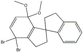 4, 4-Dibromo-7, 7-dimethoxy-1, 1-spirobiindane Struktur