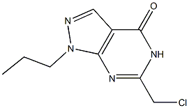 6-(chloromethyl)-1-propyl-1H-pyrazolo[3,4-d]pyrimidin-4(5H)-one Struktur