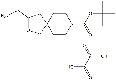 tert-butyl 3-(aminomethyl)-2-oxa-8-azaspiro[4.5]decane-8-carboxylate oxalate Struktur