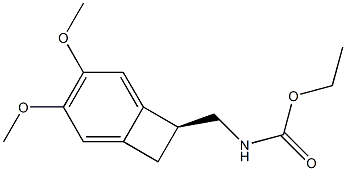 [[(7S)-3,4-Dimethoxybicyclo[4.2.0]octa-1,3,5-trien-7-yl]methyl]-carbamic Acid Ethyl Ester Struktur