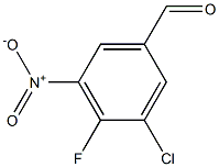 3-Chloro-4-fluoro-5-nitro-benzaldehyde Struktur