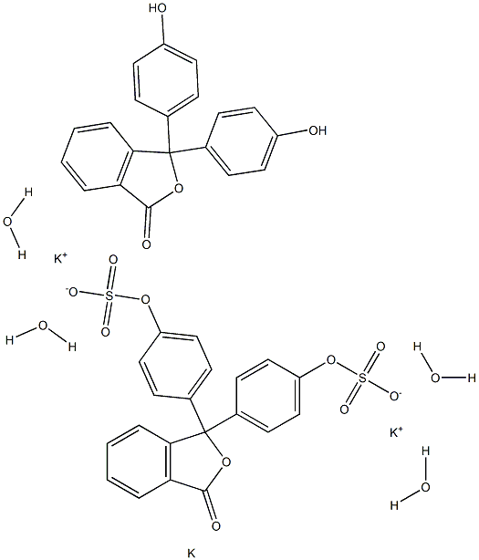 PHENOLPHTHALEIN DISULFATE POTASSIUM SALT HYDRATE Phenolphthalein potassium dihydrate hydrate Struktur