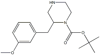 2-(3-METHOXY-BENZYL)-PIPERAZINE-1-CARBOXYLIC ACID TERT-BUTYL ESTER Struktur