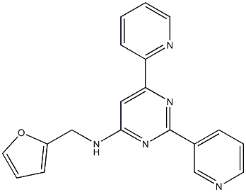 N-(2-FURYLMETHYL)-6-PYRIDIN-2-YL-2-PYRIDIN-3-YLPYRIMIDIN-4-AMINE Struktur