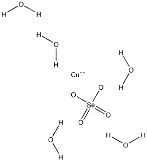 Copper(II) selenate pentahydrate Struktur