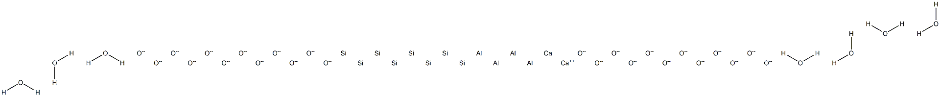 Dicalcium tetraaluminum octasilicon tetracosaoxide heptahydrate Struktur