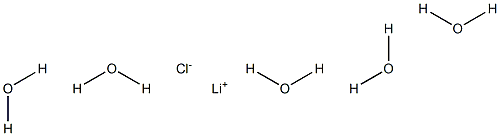 Lithium chloride pentahydrate Struktur