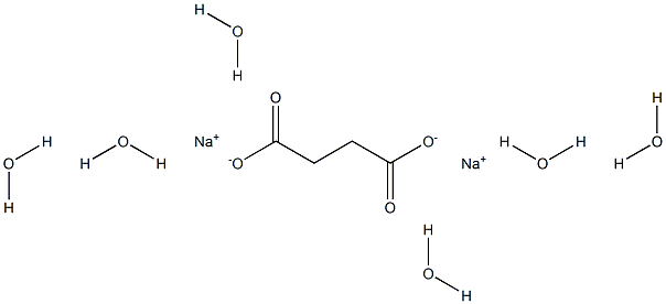 Sodium succinate hexahydrate Struktur