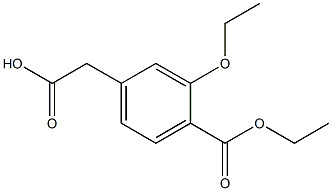 3-Ethoxy-4-ethoxycarbonyl phenylacetic acid Struktur