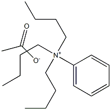 Phenyltributylammonium acetate Struktur