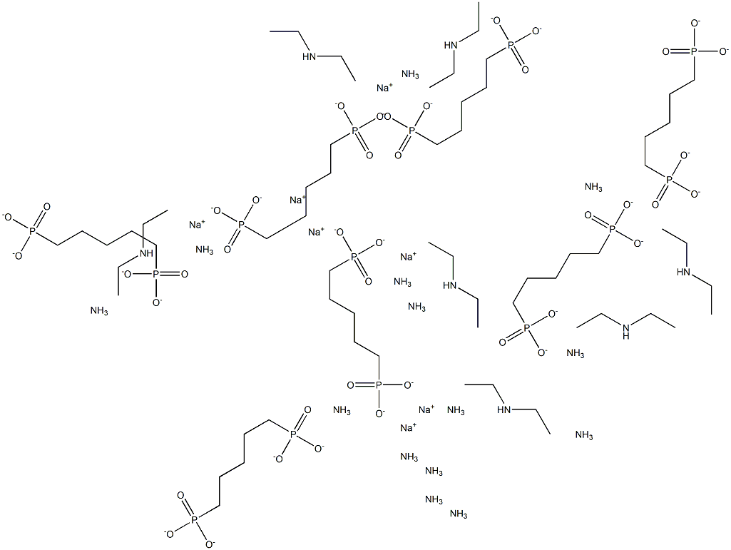 Diethyltriamine penta methylene phosphonic acid hepta sodium Struktur