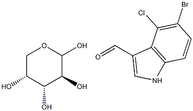 5-Bromo-4-chloro-3-indolyla-L-arabinopyranoside Struktur