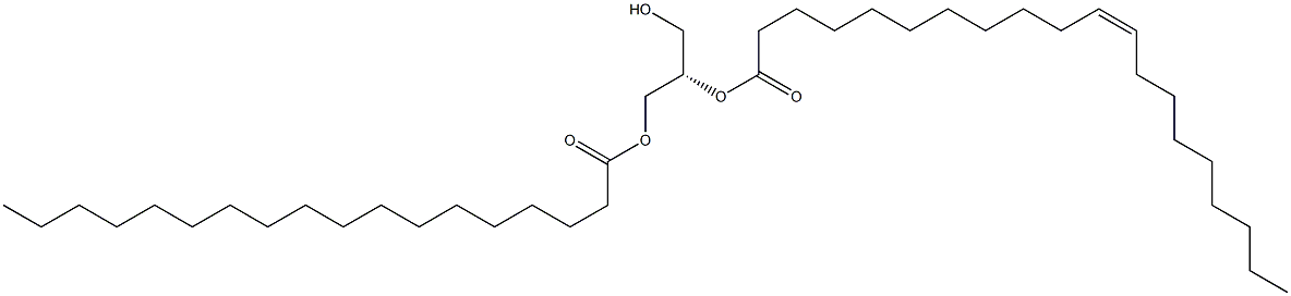 1-octadecanoyl-2-(11Z-eicosenoyl)-sn-glycerol Struktur