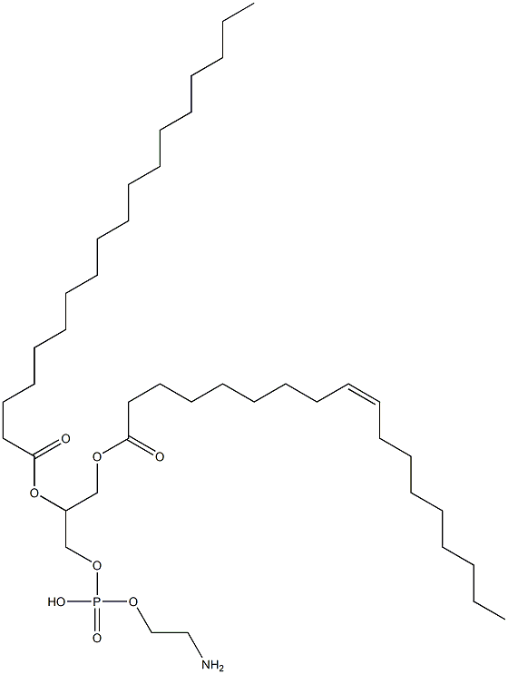 2-aminoethoxy-[2-octadecanoyloxy-3-[(Z)-octadec-9-enoyl]oxy-propoxy]phosphinic acid Struktur