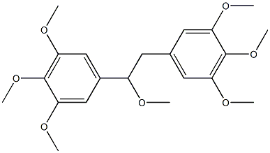 1,2,3-Trimethoxy-5-[2-methoxy-2-(3,4,5-trimethoxyphenyl)ethyl]benzene Struktur