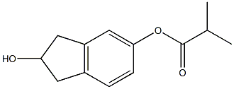 2-Hydroxy-2,3-dihydro-1H-inden-5-yl 2-methylpropanoate Struktur