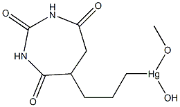 Methoxyhydroxymercuripropylsuccinyl Urea Struktur