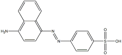 p-(4-amino-1-naphthylazo)-benzenesulfonic acid Struktur