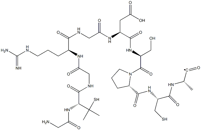 glycyl-penicillamyl-glycyl-arginyl-glycyl-aspartyl-seryl-prolyl-cysteinyl-alanyl Struktur