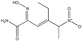 4-ethyl-2-hydroxyimino-5-nitro-3-hexenamide Struktur