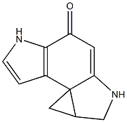 1,2,8,8a-tetrahydrocyclopropa(c)pyrrolo(3,2-e)indol-4(5H)-one Struktur