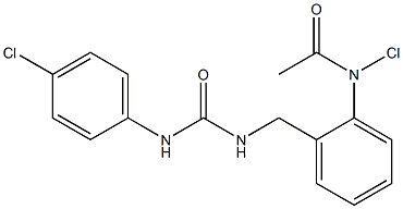 N-(2-N-chloroacetylaminobenzyl)-N'-4-chlorophenylurea Struktur