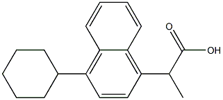 2-(4-cyclohexyl-1-naphthalenyl)propanoic acid Struktur