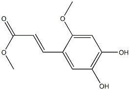 methyl-3-(4,5-dihydroxy-2-methoxyphenyl)propenoate Struktur