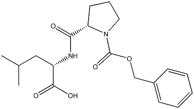 N-benzyloxycarbonylprolyl-leucine Struktur