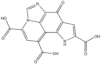 7,10-dihydro-7-oxoimidazo(4,5,1-ij)pyrrolo(2,3-f)quinoline-1,3,9-tricarboxylic acid Struktur