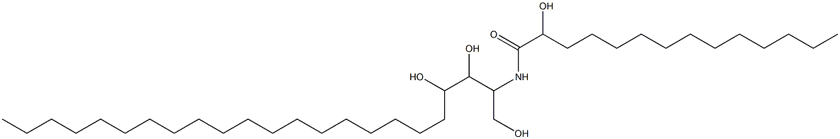 1,3,4-trihydroxy-2-(2'-hydroxytetradecanoyl)aminotricosane Struktur